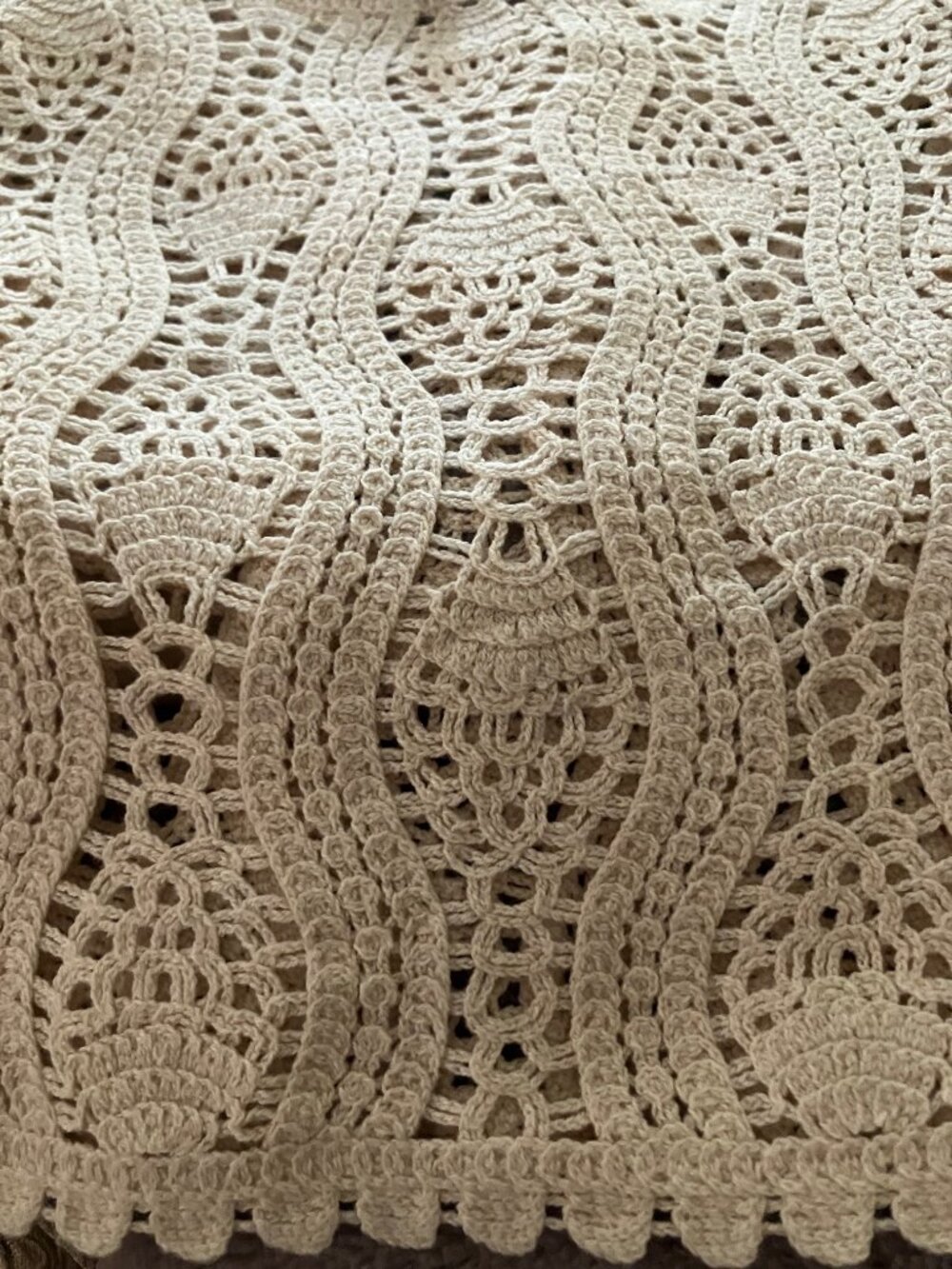JESSICA SIMPSON - Beige crochet cropped sweater - Medium - Picture 5 of 6